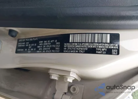 2016 Fiat 500X Trekking Plus из США, поврежденный, VIN ZFBCFXET4GP401319